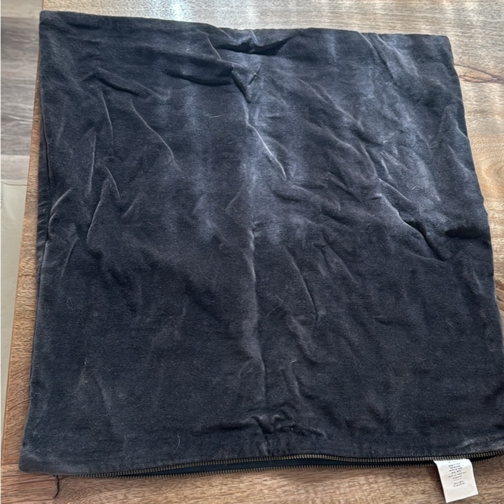 Pottery Barn Black Velvet Pillow Cover